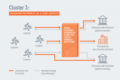 The use of digital platforms in the EU banking and payments sector - Diagrammatic representation of Cluster 3